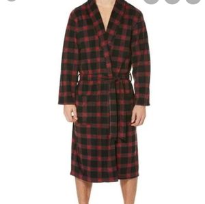 Perry Men's Plush Robe Red/Black